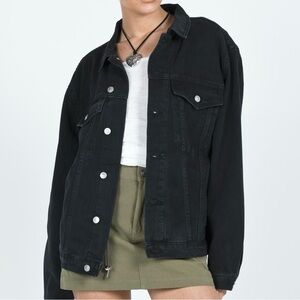 Princess Polly Phoenix Denim Jacket Black